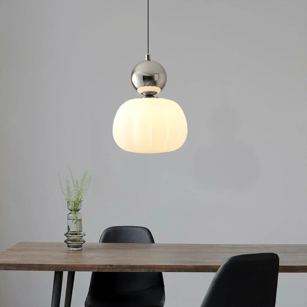 Hanglamp Modern met Bol Diffuser en Metalen Accent
