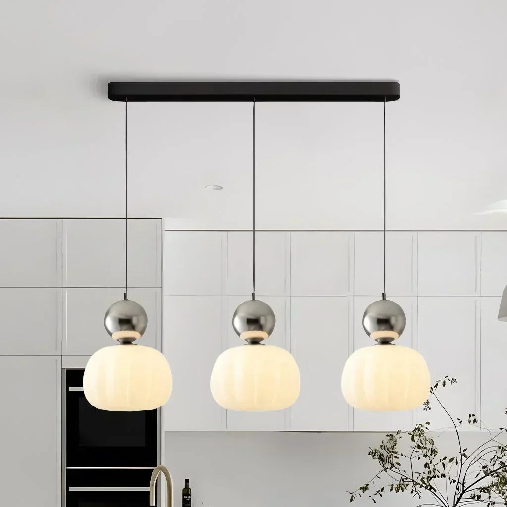 Hanglamp Modern met Bol Diffuser en Metalen Accent
