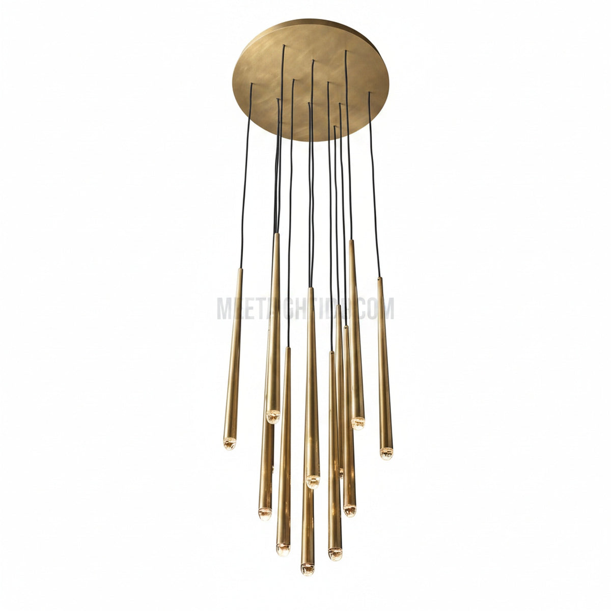 Hanglamp Modern met Cilindrische Buizen en Ronde Plafondrozet voor Hoge Plafonds ##POS:1##
