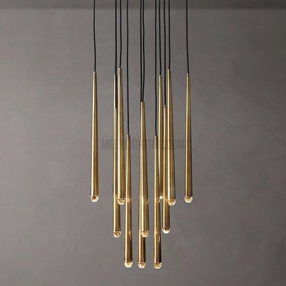 Hanglamp Modern met Cilindrische Buizen en Ronde Plafondrozet voor Hoge Plafonds