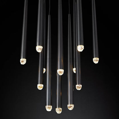 Hanglamp Modern met Cilindrische Buizen en Ronde Plafondrozet voor Hoge Plafonds ##POS:14##