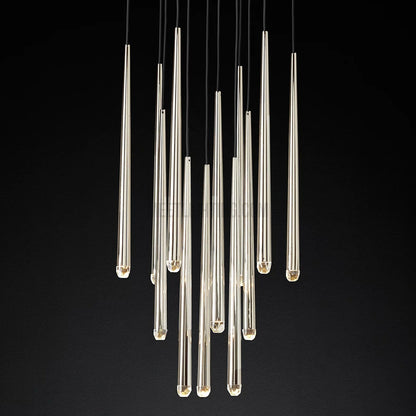 Hanglamp Modern met Cilindrische Buizen en Ronde Plafondrozet voor Hoge Plafonds
