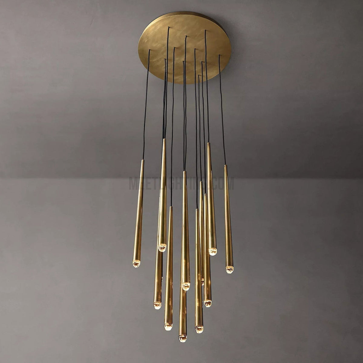 Hanglamp Modern met Cilindrische Buizen en Ronde Plafondrozet voor Hoge Plafonds
