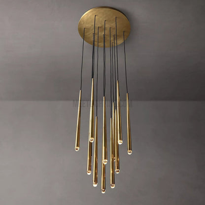 Hanglamp Modern met Cilindrische Buizen en Ronde Plafondrozet voor Hoge Plafonds