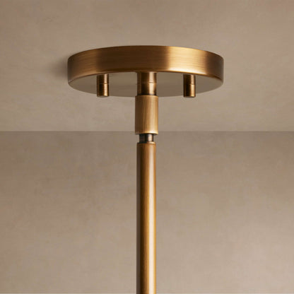 Hanglamp Modern met Dubbele Glazen Bol en Messing Ophanging