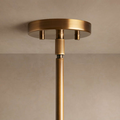 Hanglamp Modern met Dubbele Glazen Bol en Messing Ophanging