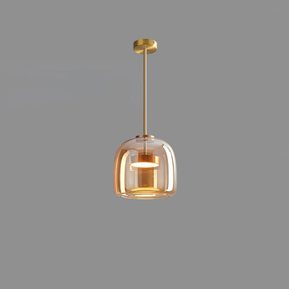 Hanglamp Modern met Geblazen Glazen Kap en Verstelbare Hoogte