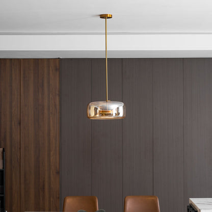 Hanglamp Modern met Geblazen Glazen Kap en Verstelbare Hoogte