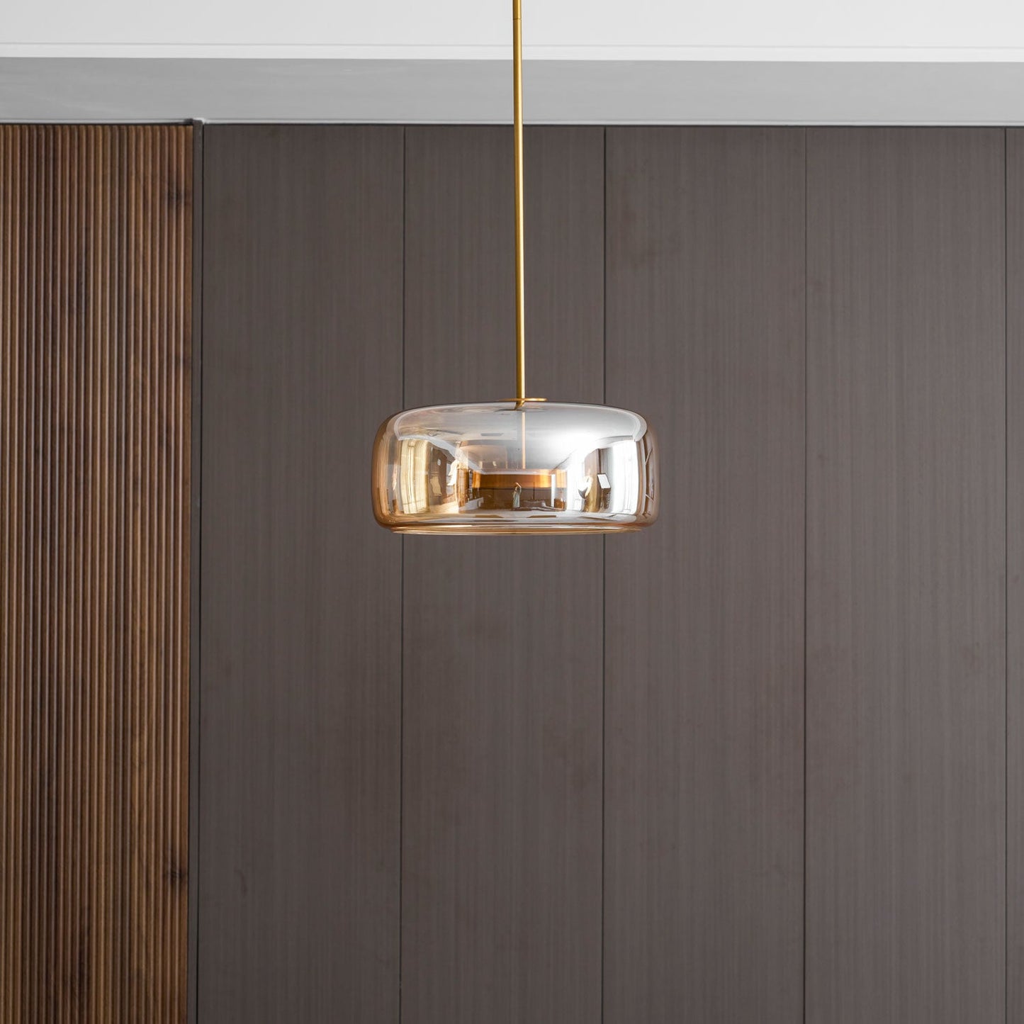 Hanglamp Modern met Geblazen Glazen Kap en Verstelbare Hoogte