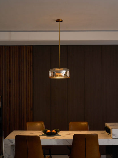 Hanglamp Modern met Geblazen Glazen Kap en Verstelbare Hoogte