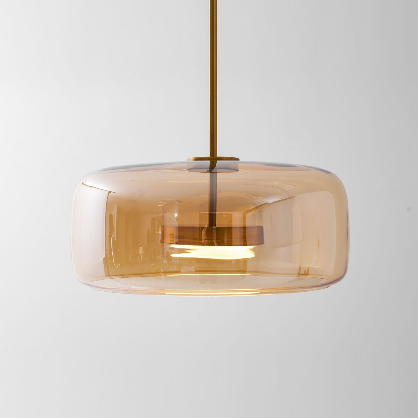 Hanglamp Modern met Geblazen Glazen Kap en Verstelbare Hoogte