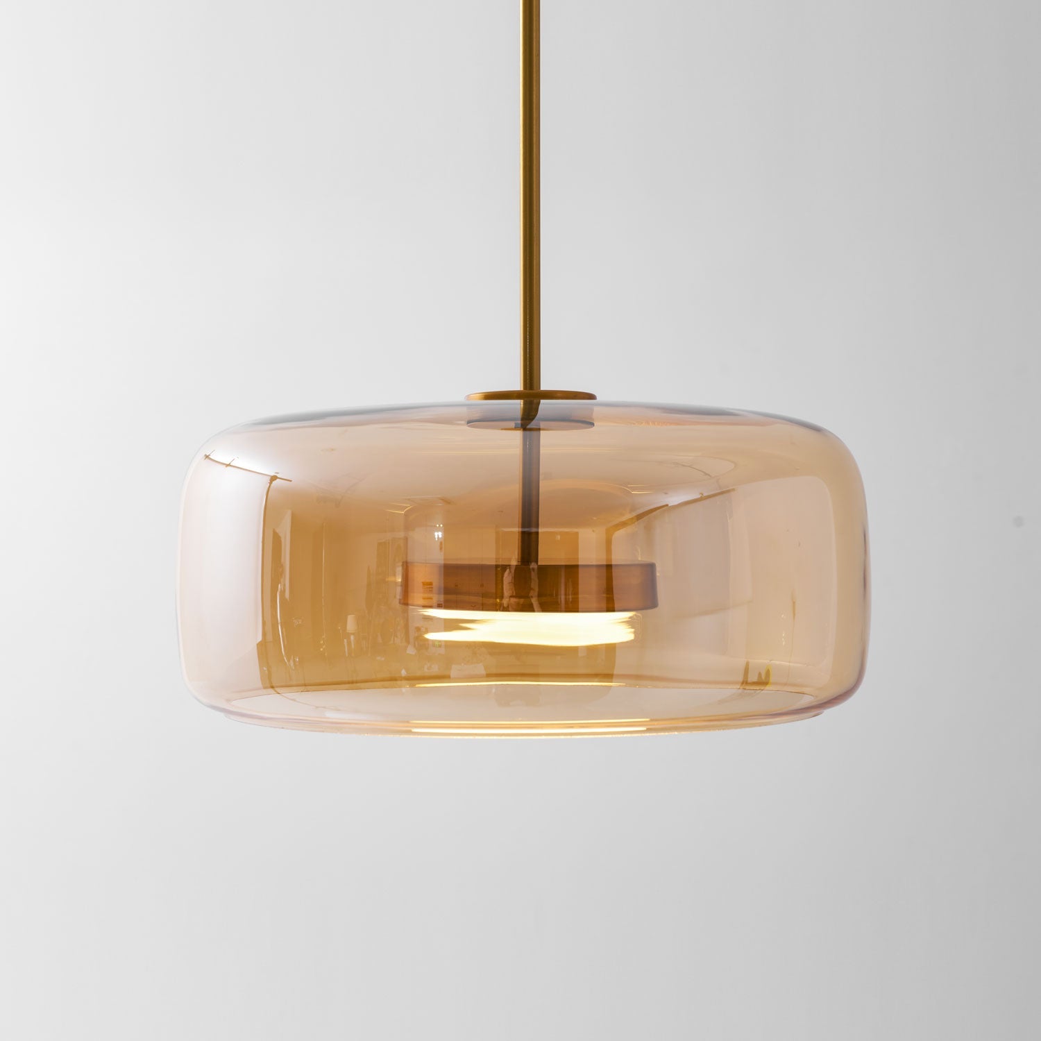 Hanglamp Modern met Geblazen Glazen Kap en Verstelbare Hoogte
