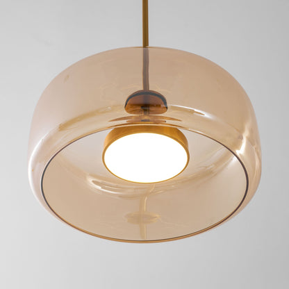 Hanglamp Modern met Geblazen Glazen Kap en Verstelbare Hoogte