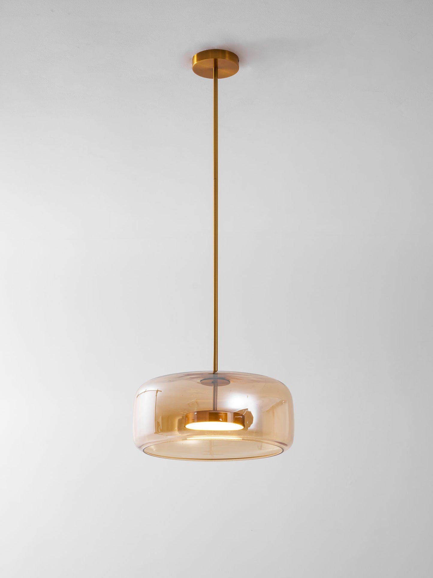 Hanglamp Modern met Geblazen Glazen Kap en Verstelbare Hoogte