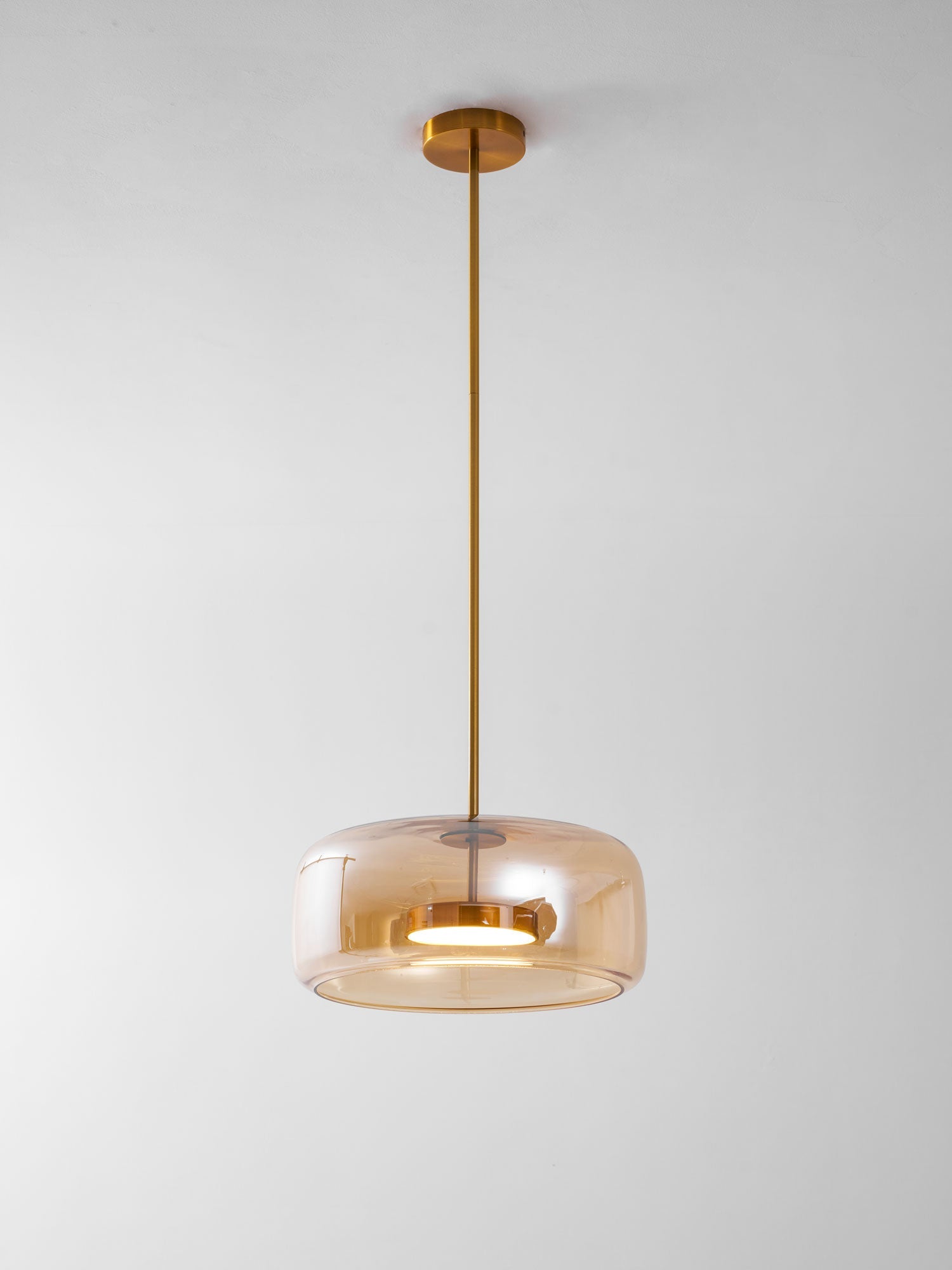 Hanglamp Modern met Geblazen Glazen Kap en Verstelbare Hoogte