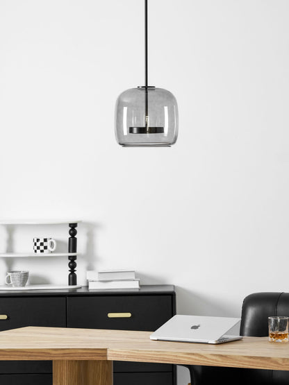 Hanglamp Modern met Geblazen Glazen Kap en Verstelbare Hoogte