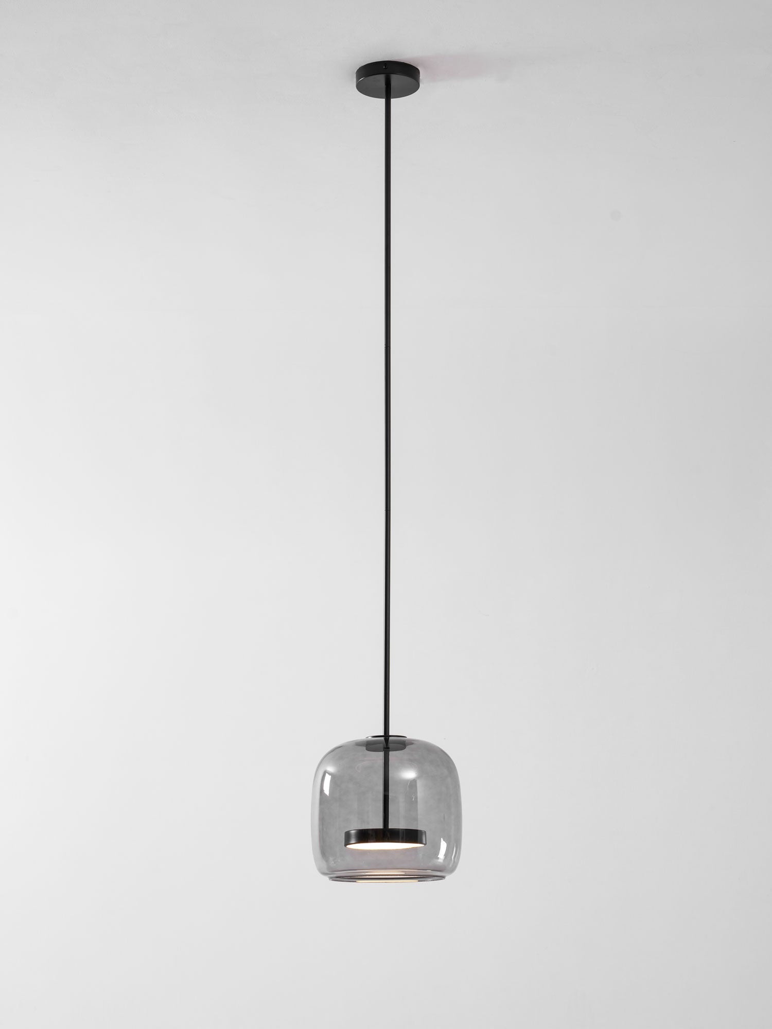 Hanglamp Modern met Geblazen Glazen Kap en Verstelbare Hoogte