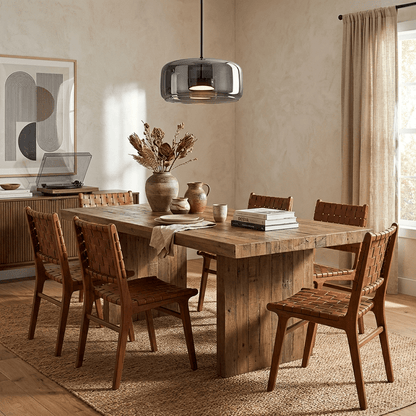 Hanglamp Modern met Geblazen Glazen Kap en Verstelbare Hoogte