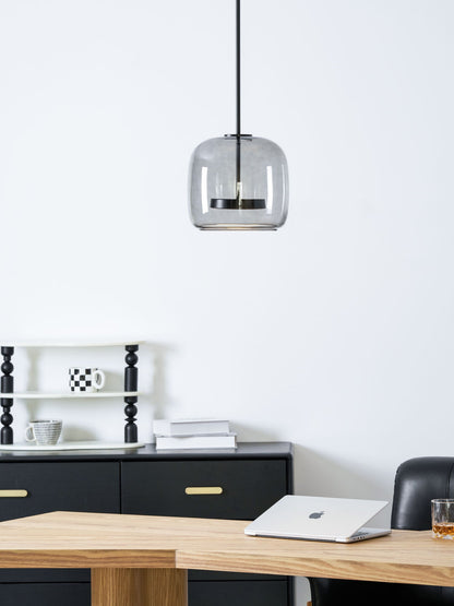 Hanglamp Modern met Geblazen Glazen Kap en Verstelbare Hoogte