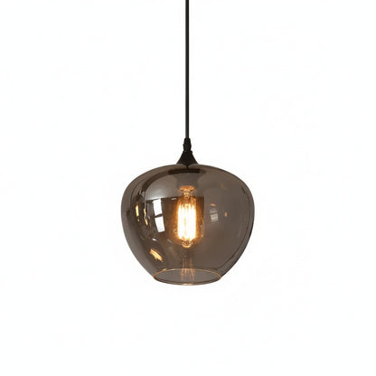 Hanglamp Modern met Gerookt Glazen Bol en Dimbare LED