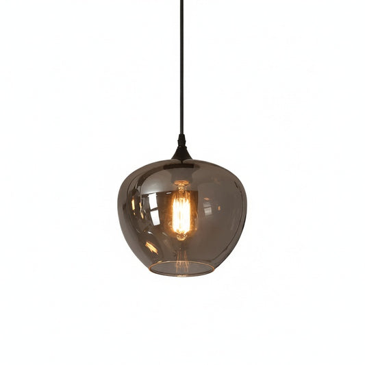 Hanglamp Modern met Gerookt Glazen Bol en Dimbare LED