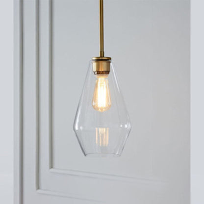 Hanglamp Modern met Glazen Kap en Messingkleurige Fitting