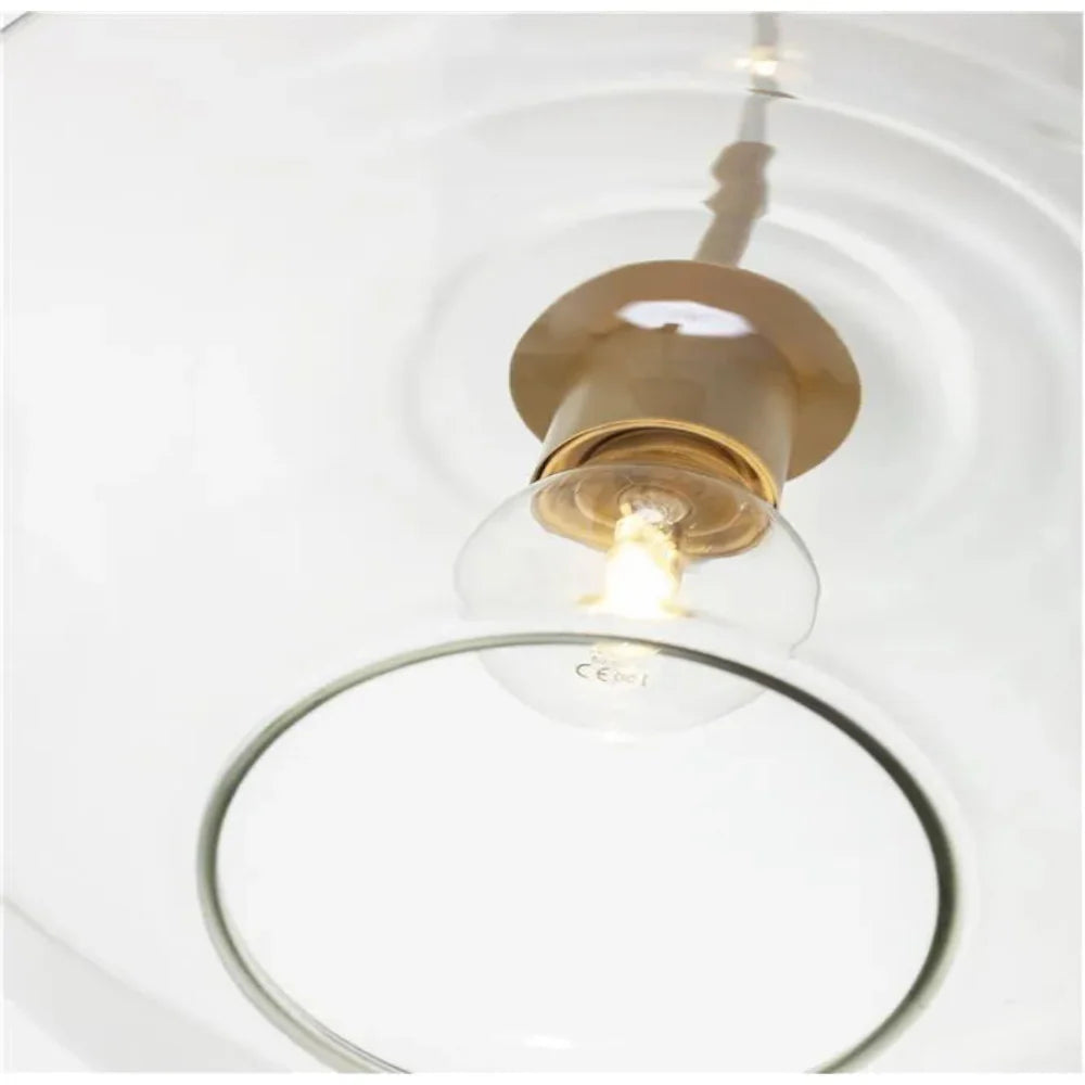 Hanglamp Modern met Glazen Kap en Messingkleurige Fitting