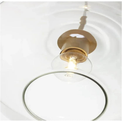 Hanglamp Modern met Glazen Kap en Messingkleurige Fitting