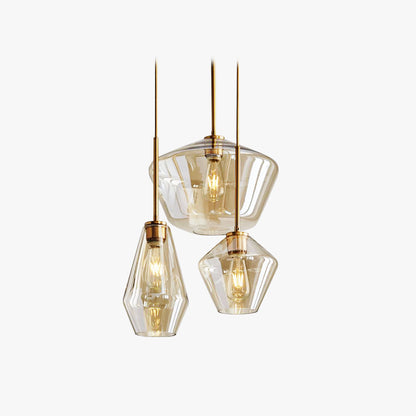 Hanglamp Modern met Glazen Kap en Messingkleurige Fitting