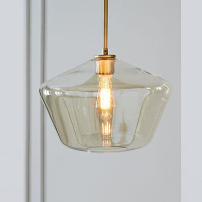 Hanglamp Modern met Glazen Kap en Messingkleurige Fitting