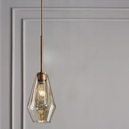 Hanglamp Modern met Glazen Kap en Messingkleurige Fitting