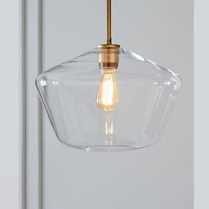 Hanglamp Modern met Glazen Kap en Messingkleurige Fitting