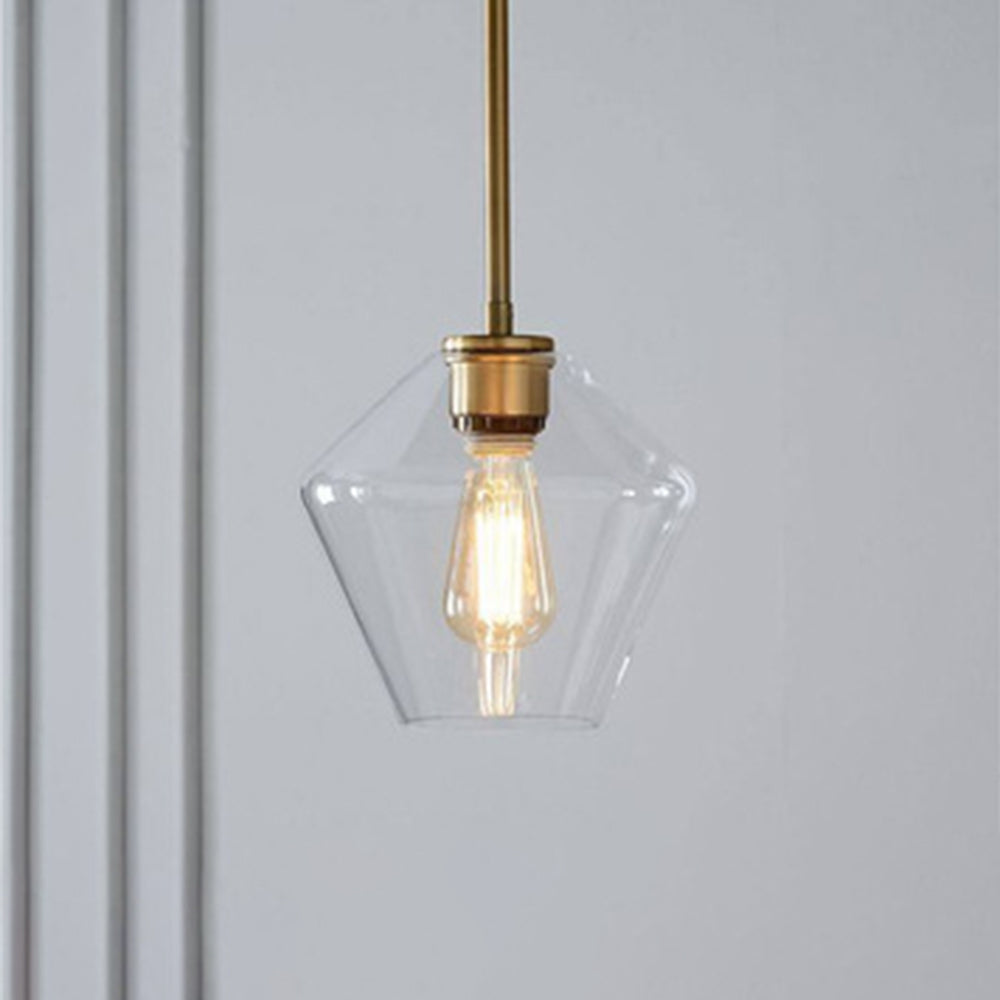 Hanglamp Modern met Glazen Kap en Messingkleurige Fitting
