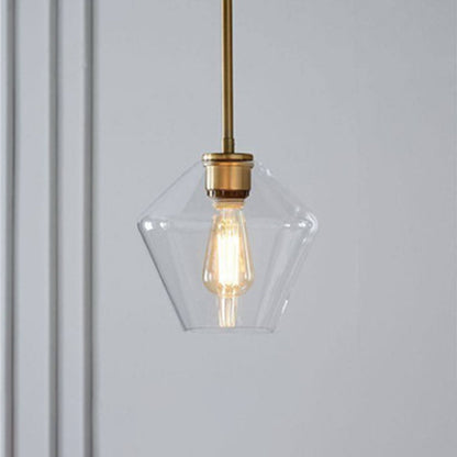 Hanglamp Modern met Glazen Kap en Messingkleurige Fitting