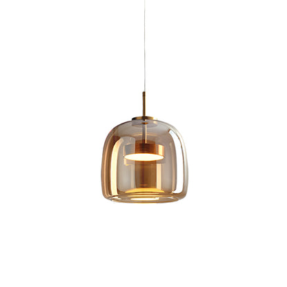 Hanglamp Modern met Glazen Kap en Verstelbare Hoogte