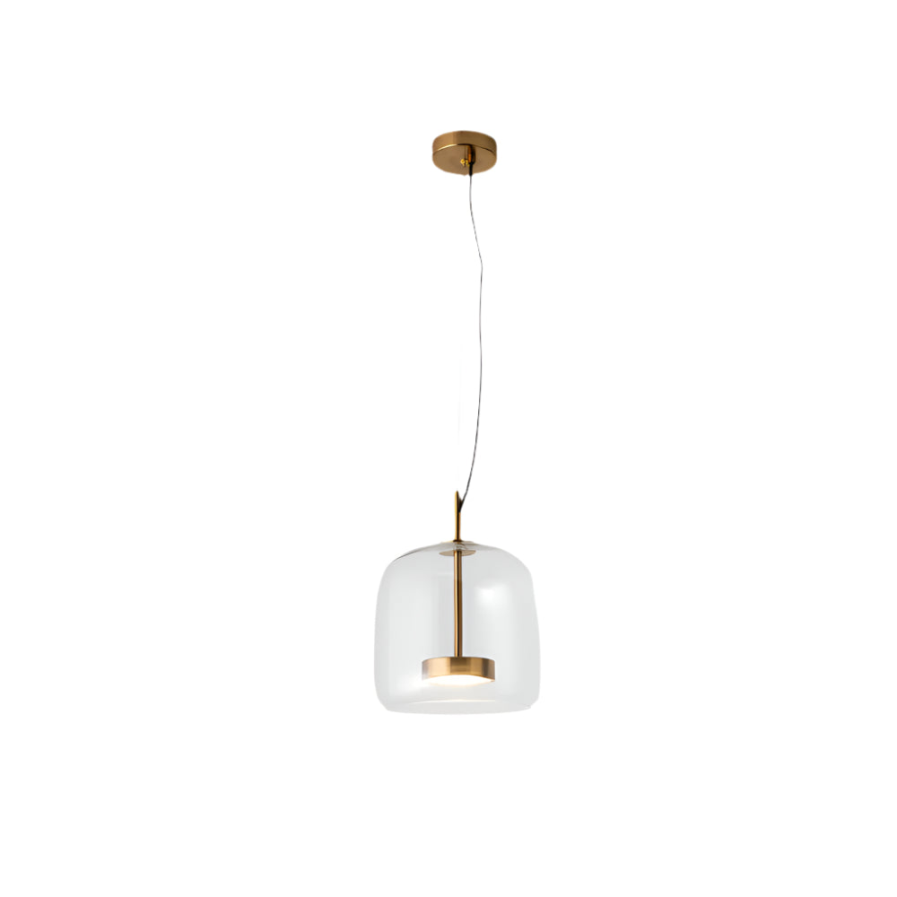 Hanglamp Modern met Glazen Kap en Verstelbare Hoogte