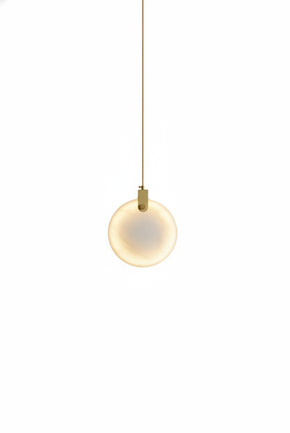 Hanglamp Modern met Ronde Marmeren Schijf en Geïntegreerd LED