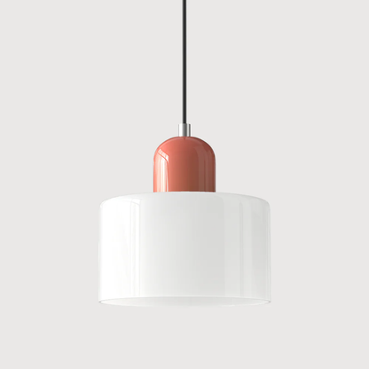 Hanglamp Retro met Glazen Kap en Verstelbare Kabellengte