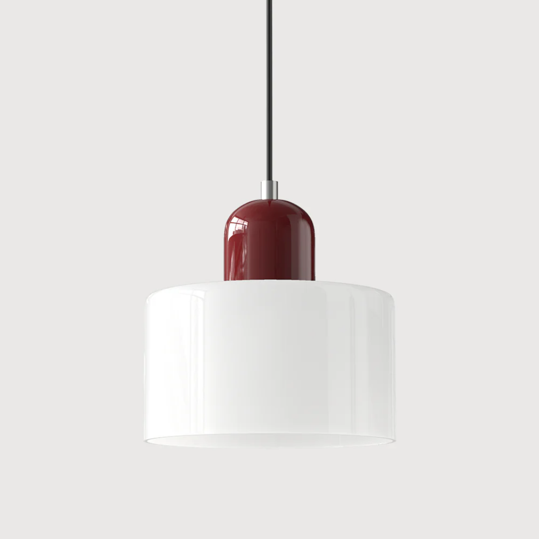 Hanglamp Retro met Glazen Kap en Verstelbare Kabellengte
