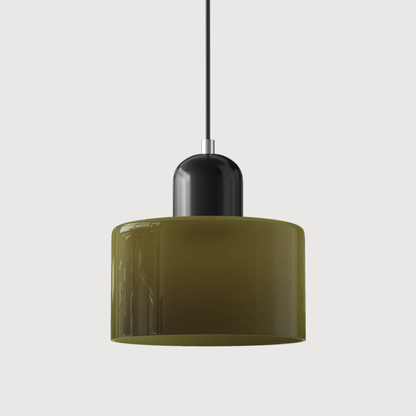 Hanglamp Retro met Glazen Kap en Verstelbare Kabellengte