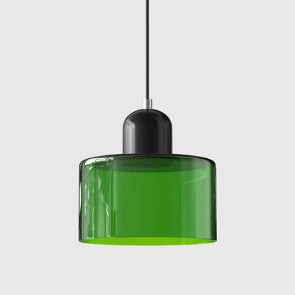 Hanglamp Retro met Glazen Kap en Verstelbare Kabellengte