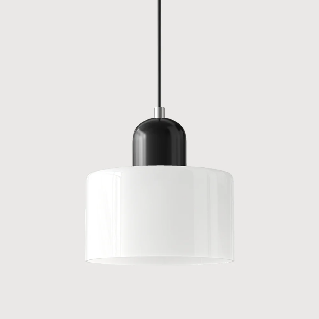 Hanglamp Retro met Glazen Kap en Verstelbare Kabellengte