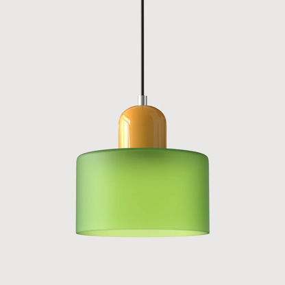 Hanglamp Retro met Glazen Kap en Verstelbare Kabellengte