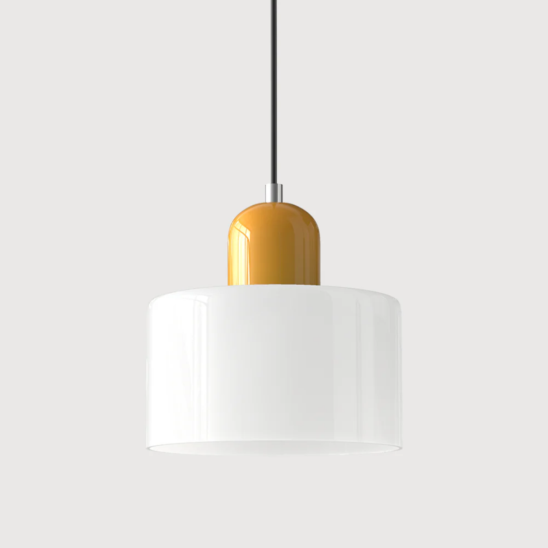 Hanglamp Retro met Glazen Kap en Verstelbare Kabellengte