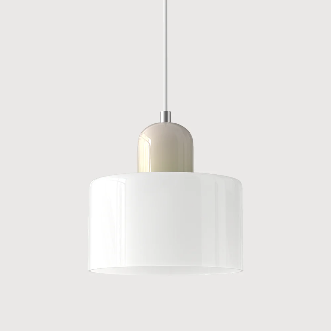Hanglamp Retro met Glazen Kap en Verstelbare Kabellengte