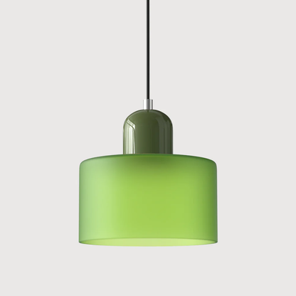 Hanglamp Retro met Glazen Kap en Verstelbare Kabellengte