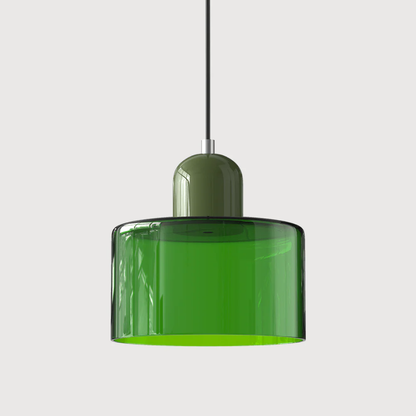 Hanglamp Retro met Glazen Kap en Verstelbare Kabellengte