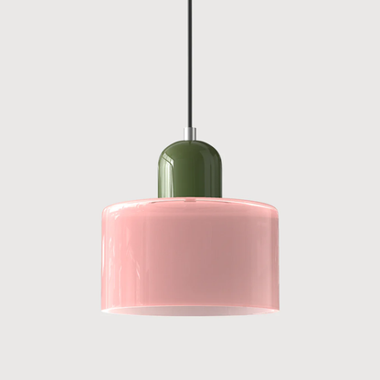 Hanglamp Retro met Glazen Kap en Verstelbare Kabellengte
