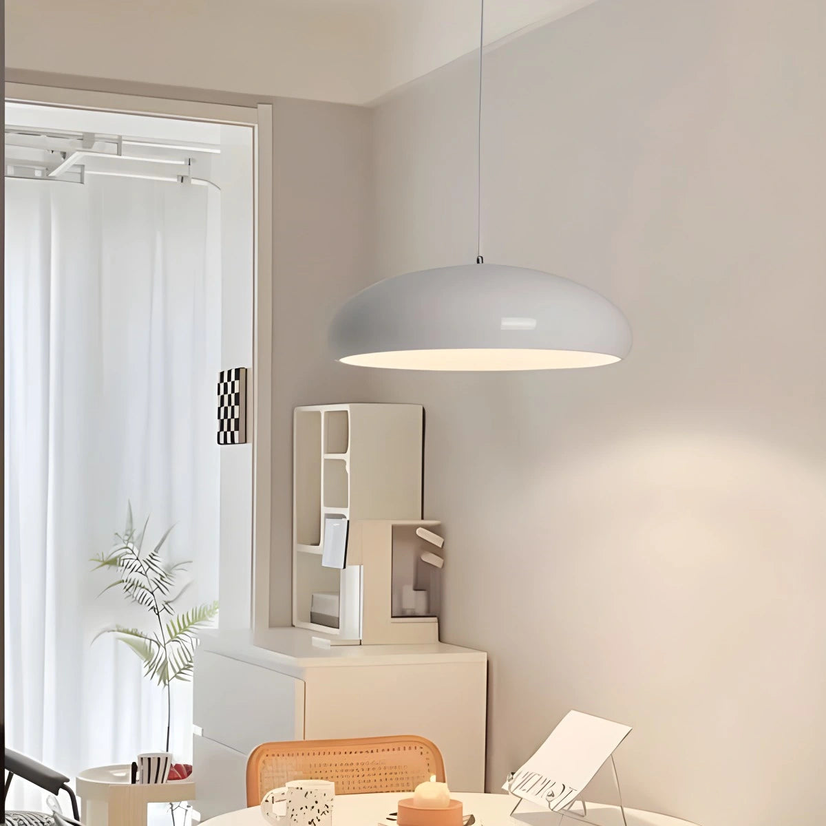 Hanglamp Retro met Koepelvormige Kap en Verstelbare Hoogte