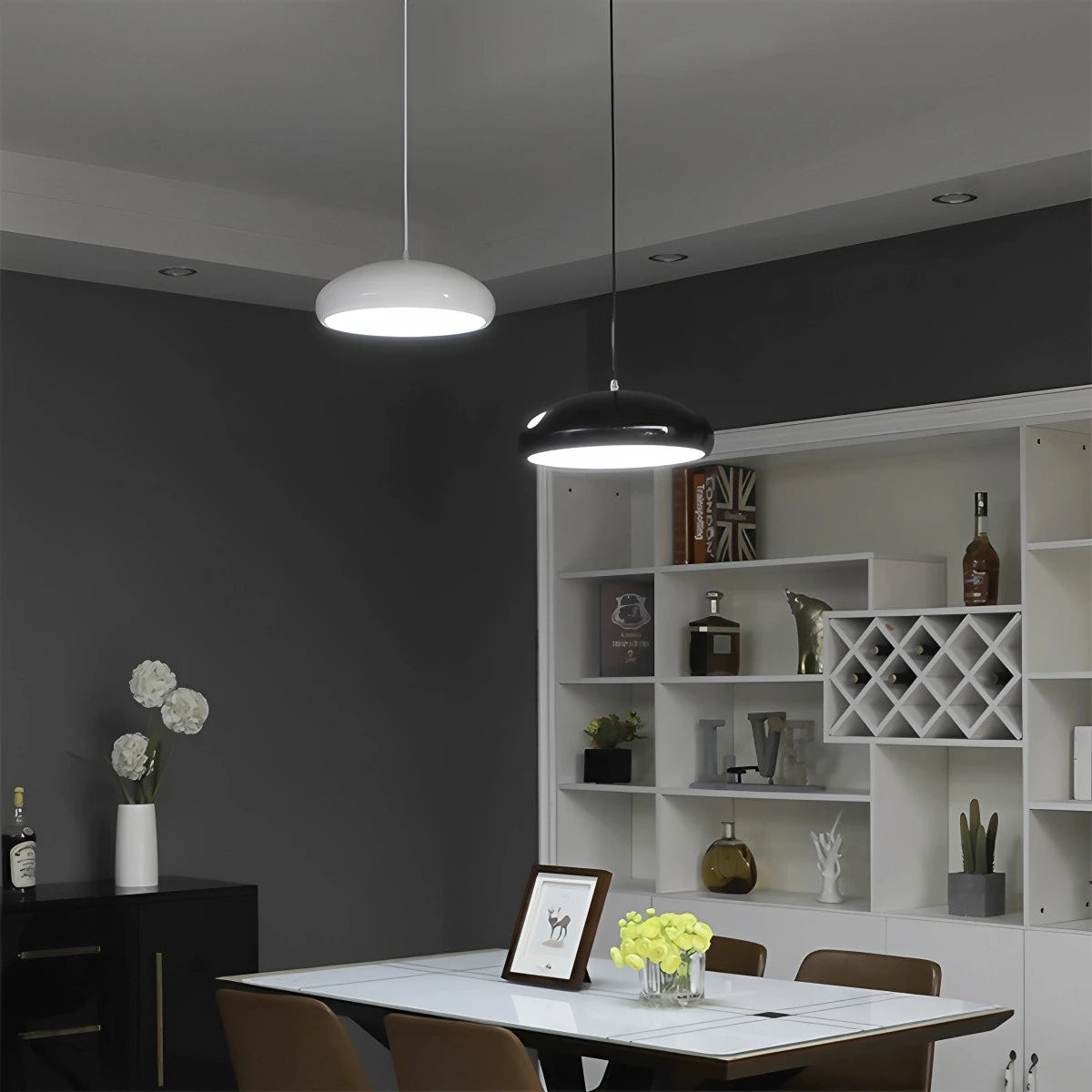 Hanglamp Retro met Koepelvormige Kap en Verstelbare Hoogte